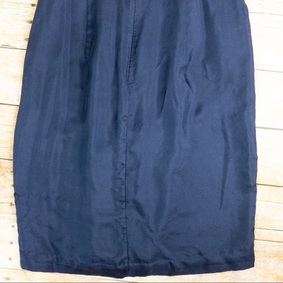 Banana Republic 100% Silk Navy Dress - Picture 7 of 8